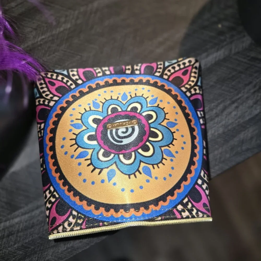Chula Pyramid Wristlet Bag - Bold‎ Mandala Design